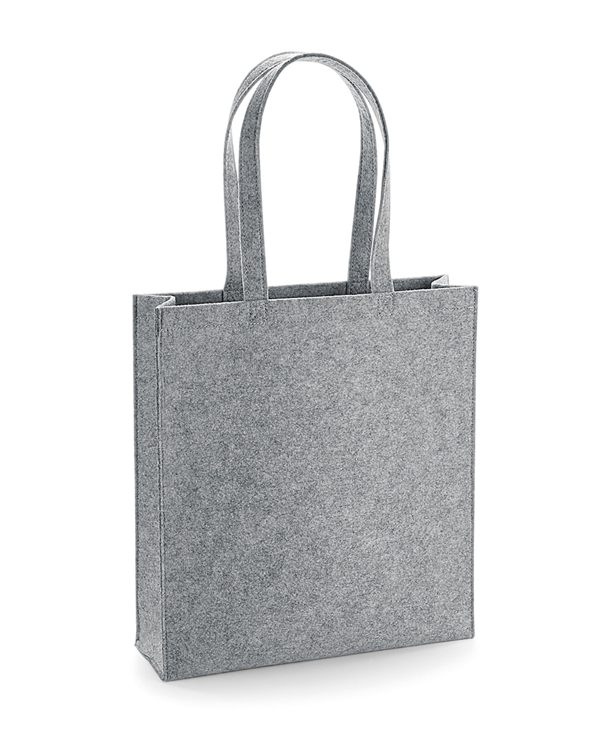 Felt Tote Bag - BG723 - Grey Melange O S - Customisable Bags
