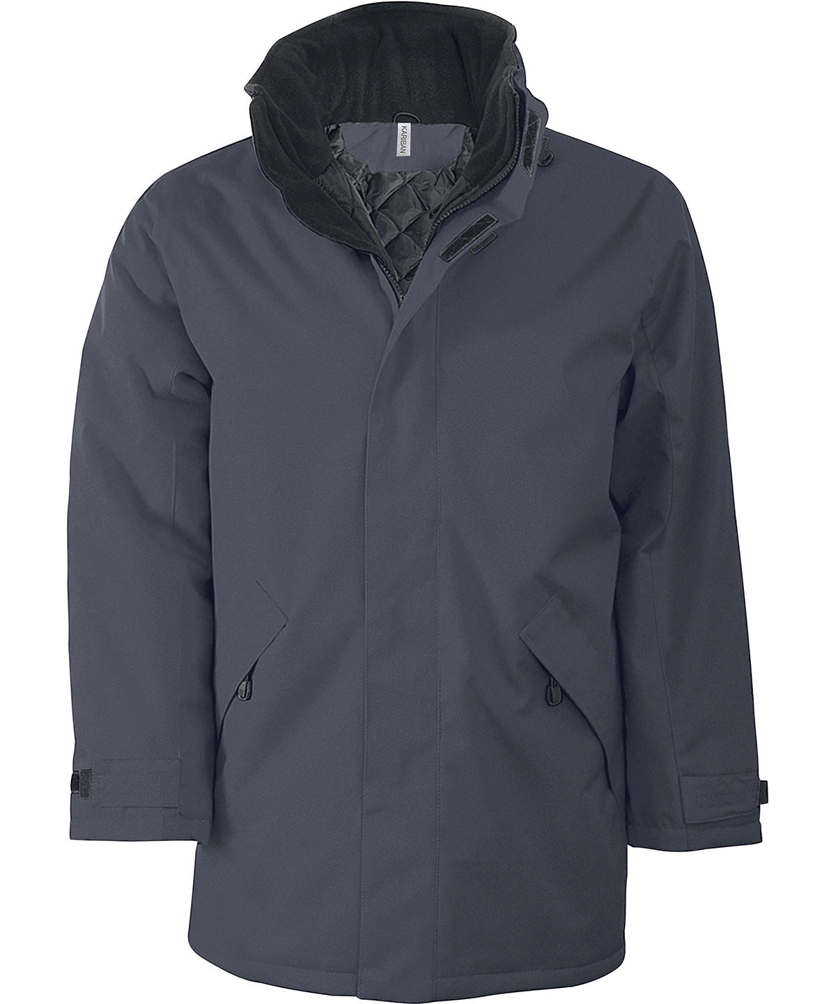 Quilted parka - KB677 - Convoy Grey - Customisable Jacket
