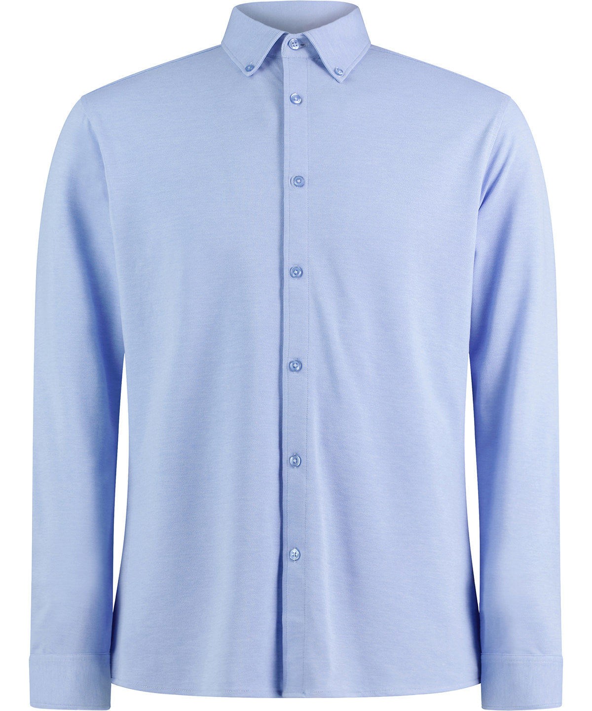 Mens LS Superwash Pique Shirt - KK143 - Light Heather Blue - Customisable Shirts