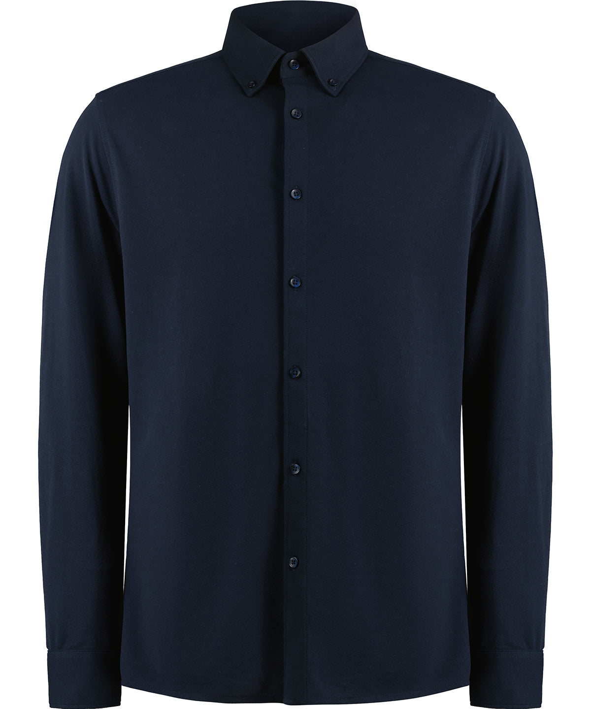 Mens LS Superwash Pique Shirt - KK143 - Navy - Customisable Shirts