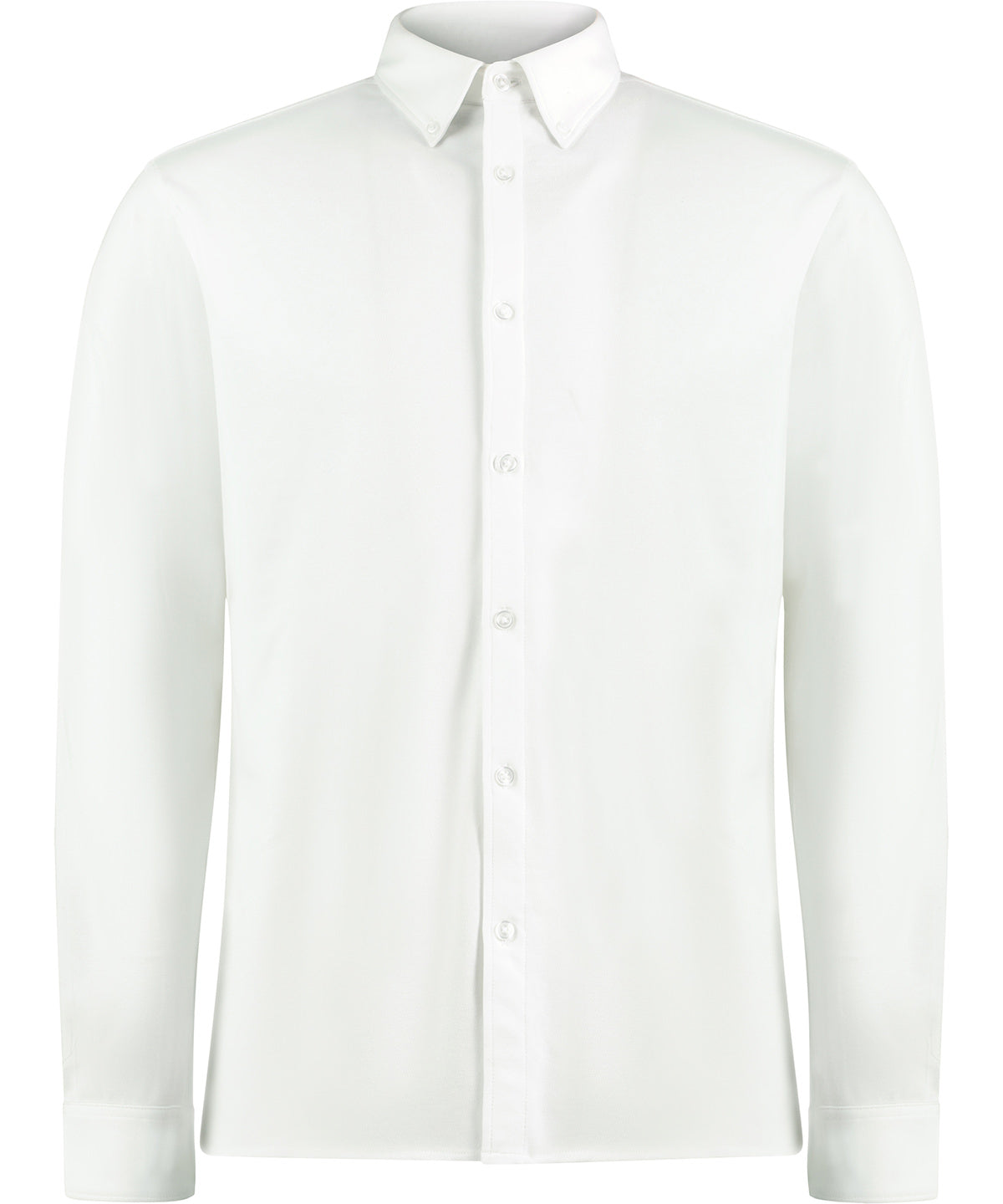 Mens LS Superwash Pique Shirt - KK143 - White - Customisable Shirts