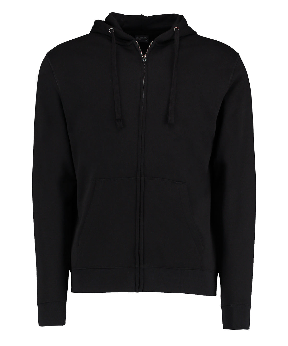 Mens Superwash Zipped Hoodie - KK303 - Black - Customisable Hoodies