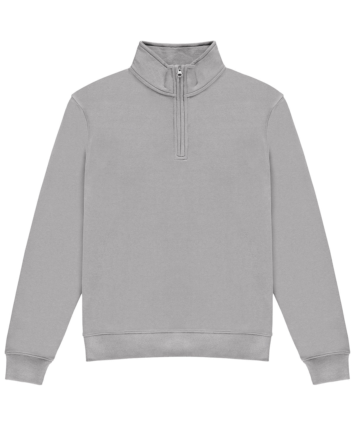 Men’s Regular Fit ¼ Zip Sweatshirt - KK335 - Heather Grey - Customisable Sweatshirts And Hoodies