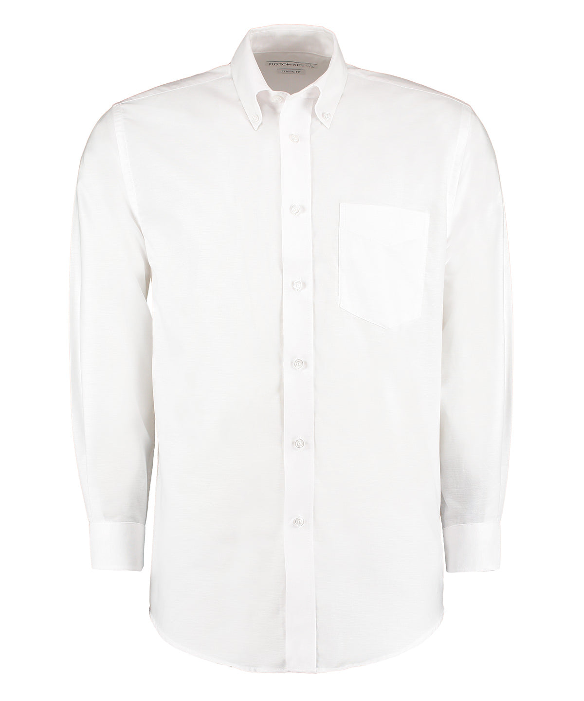 Classic Fit Long Sleeve Workwear Oxford Shirt - KK351 - White - Customisable Corporate Wear