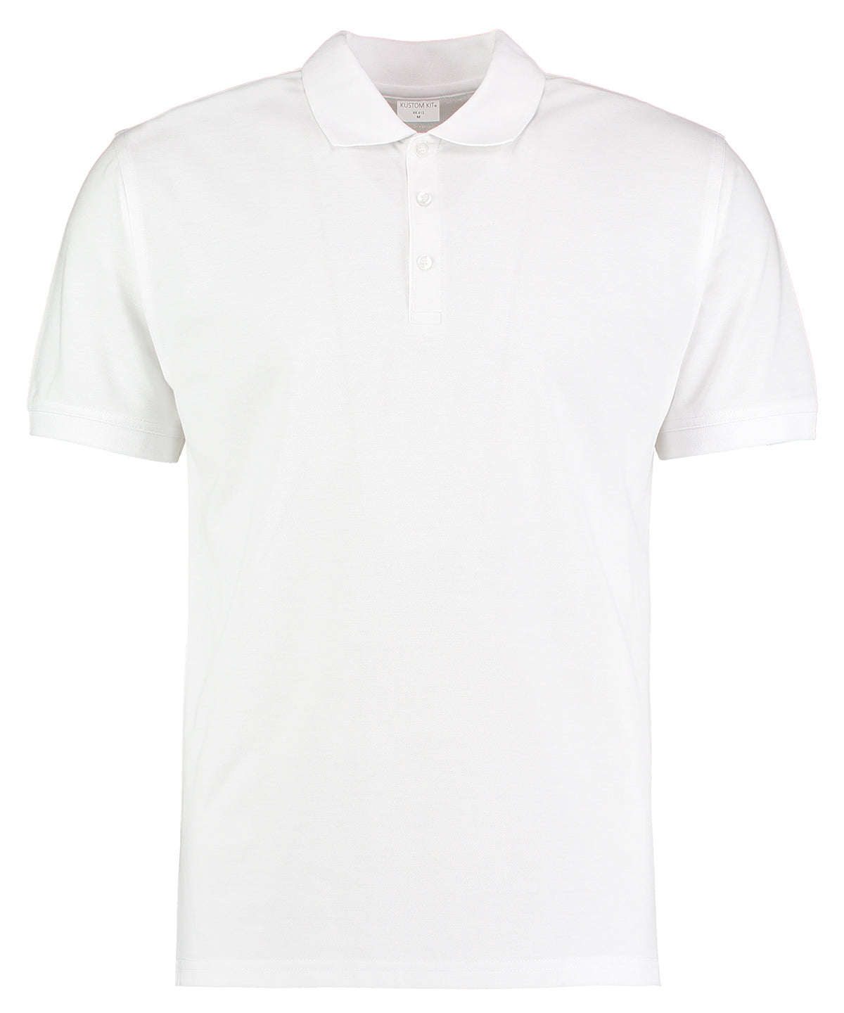 Mens Slim Superwash Polo - KK413 - White - Customisable Polo Shirts