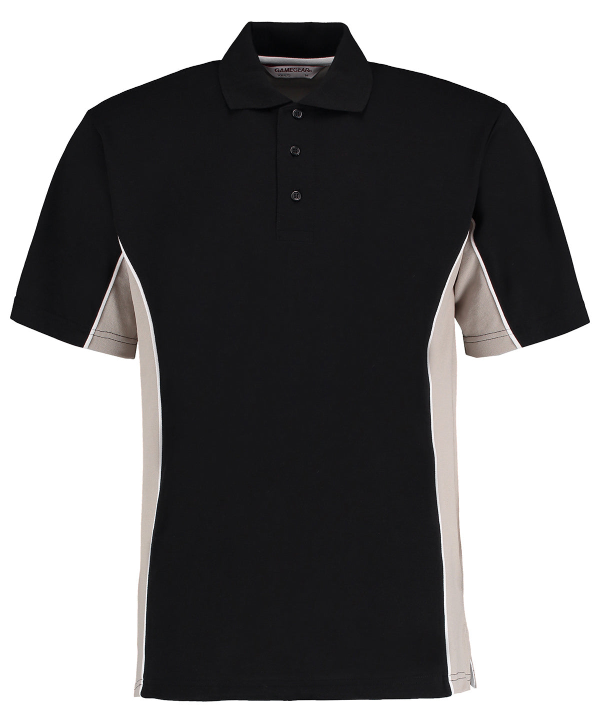 Mens Classic Track Polo - KK475 - Black Grey White - Customisable Polo Shirts