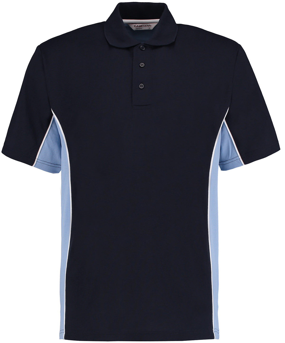 Mens Classic Track Polo - KK475 - Navy Light Blue White - Customisable Polo Shirts