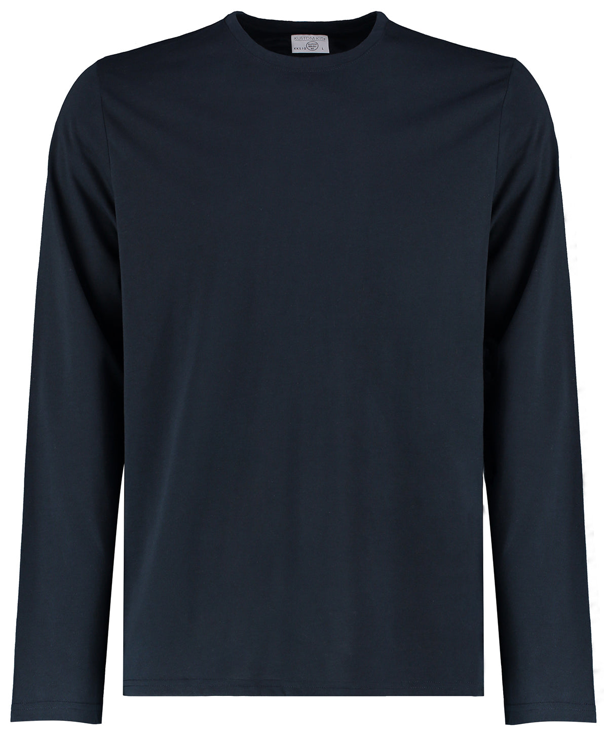 Mens Fashion LS Superwash Tee - KK510 - Navy - Customisable T-Shirt