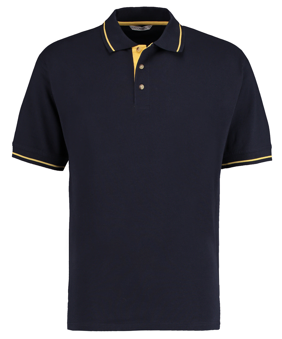 Mens Classic StMellion Polo - KK606 - Navy Sun Yellow - Customisable Polo Shirts