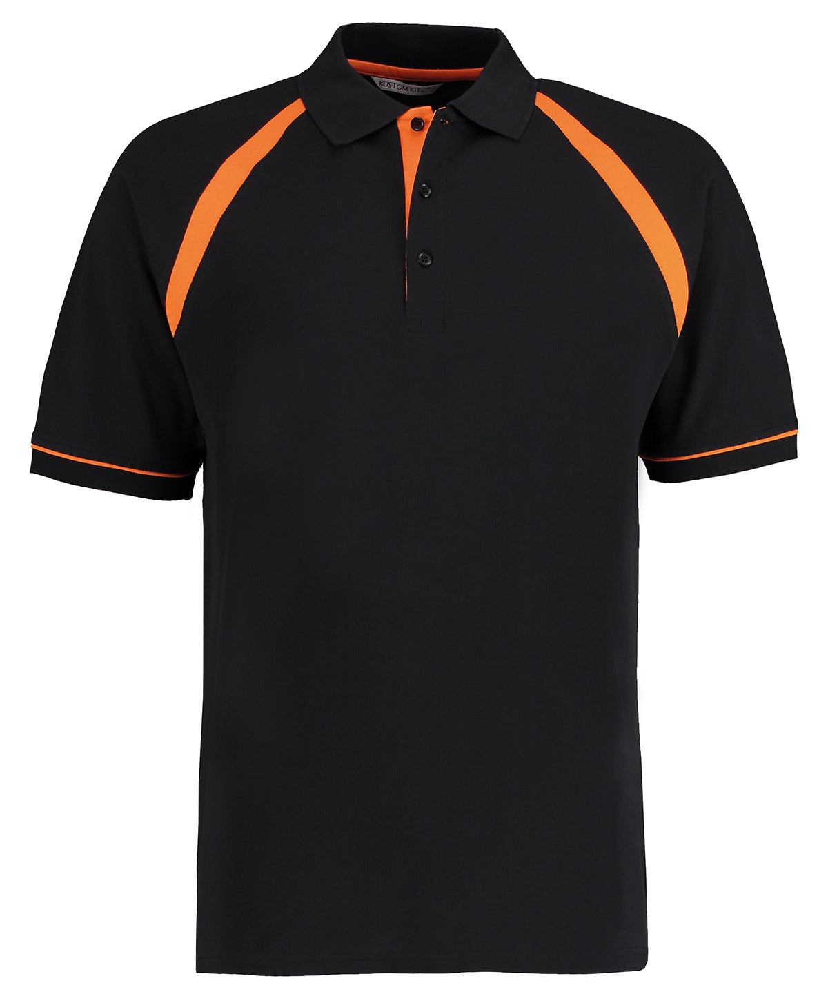 Men Classic Fit Oak Hill Polo - KK615 - Black Orange - Customisable Polo Shirts