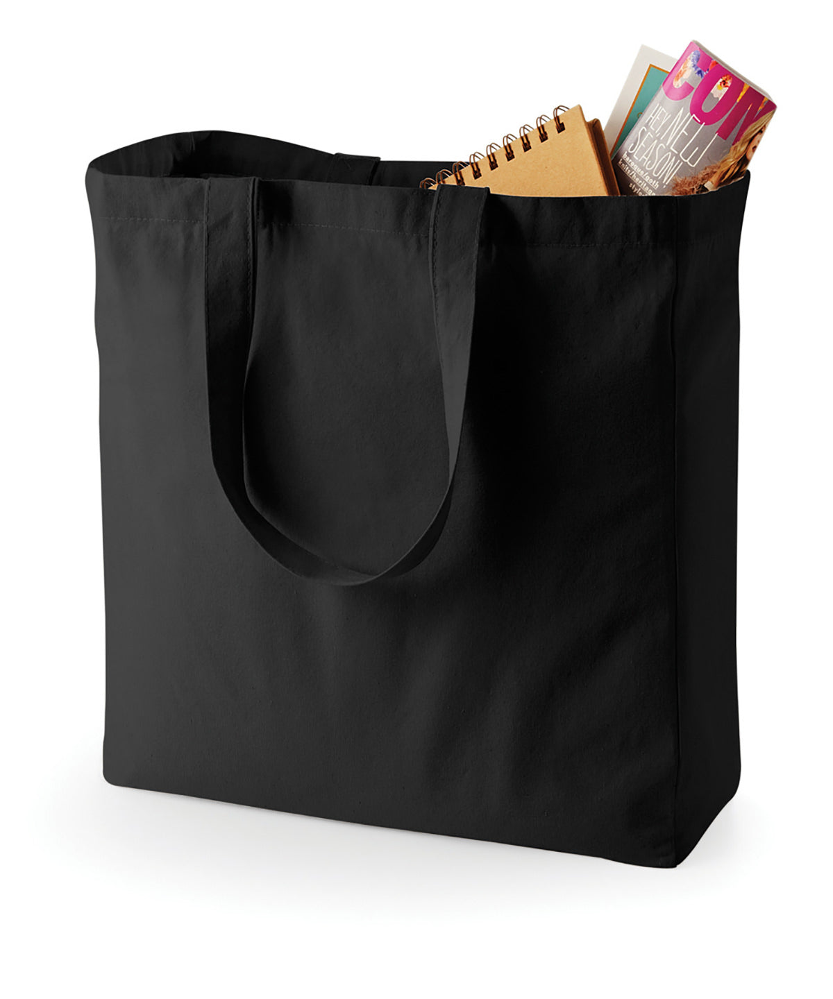 Canvas Classic Shopper - QD23 - Black O S - Customisable Bags