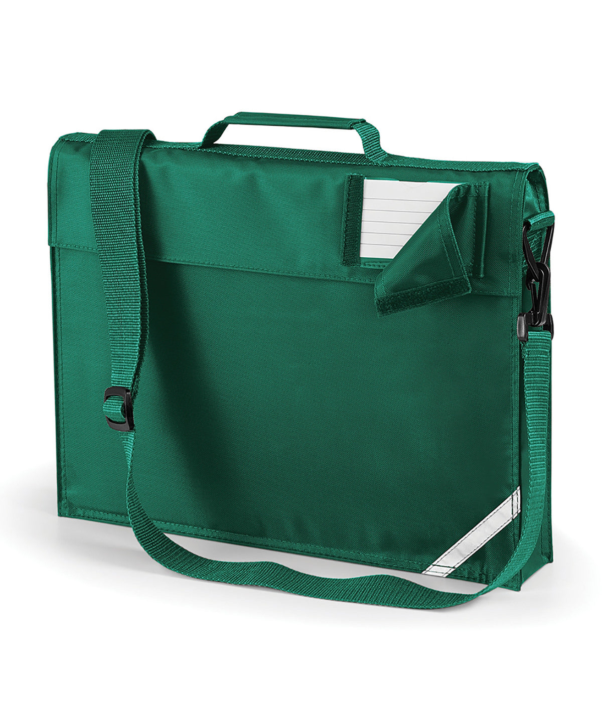 Junior Book Bag With Strap - QD457 - Bottle Green O S - Customisable Bags