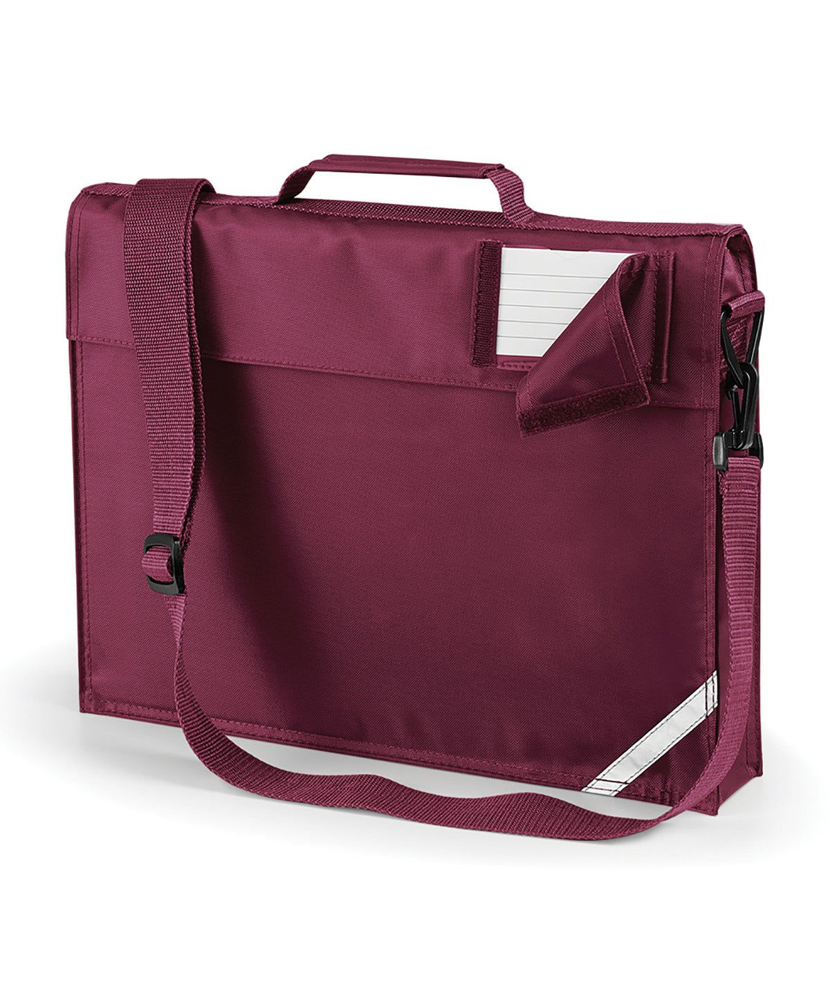 Junior Book Bag With Strap - QD457 - Burgundy O S - Customisable Bags