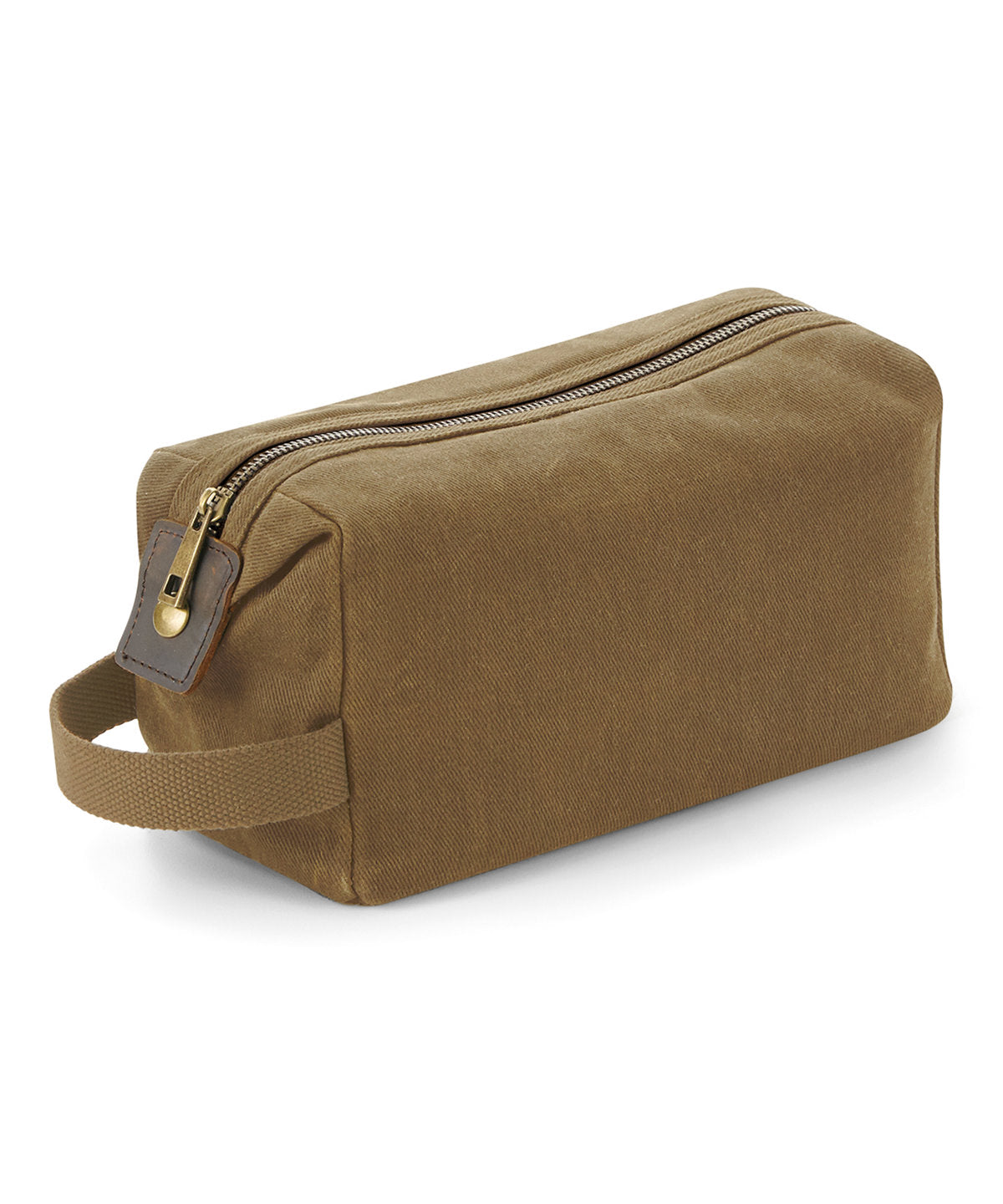Heritage Waxed Canvas Wash Bag - QD651 - Desert Sand O S - Customisable Bags
