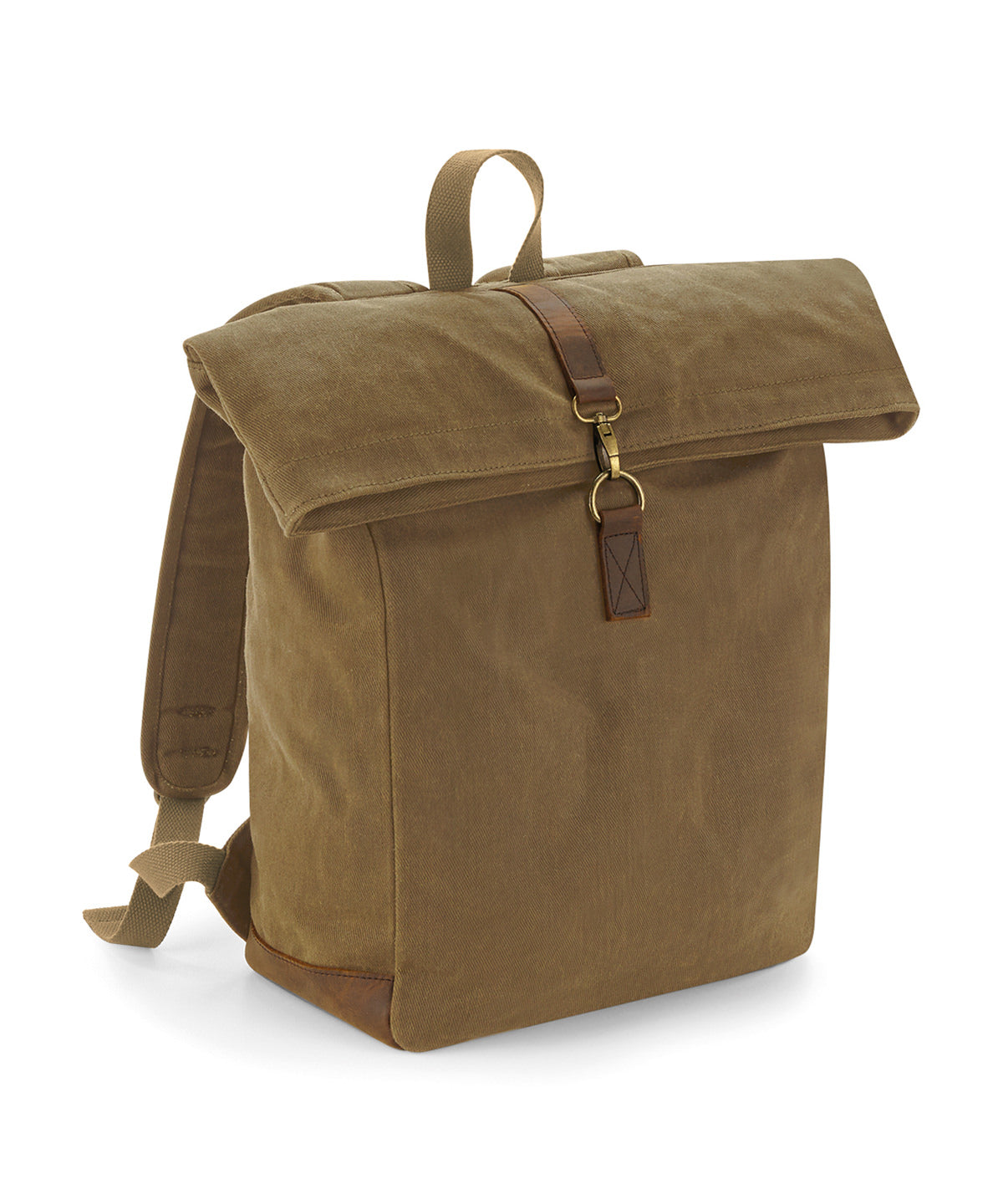 Heritage Waxed Canvas Backpack - QD655 - Desert Sand O S - Customisable Bags