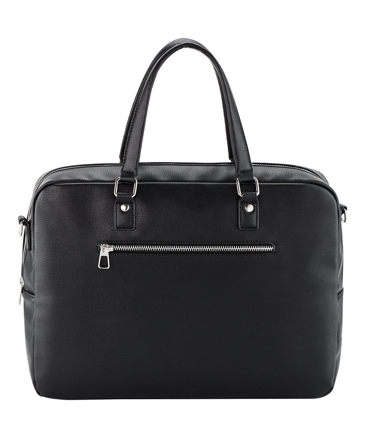 Tailored Luxe Briefcase - QD771 - Black O S - Customisable Bags