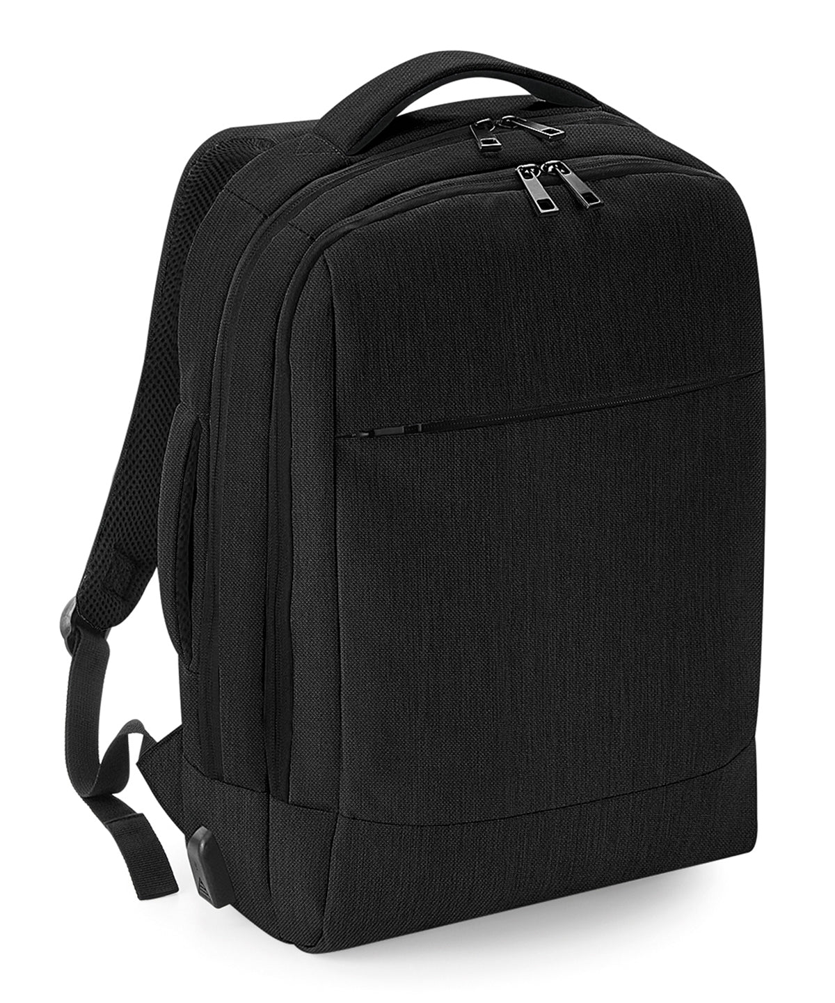 QTech Charge Convertible Backpack - QD990 - Black O S - Customisable Bags