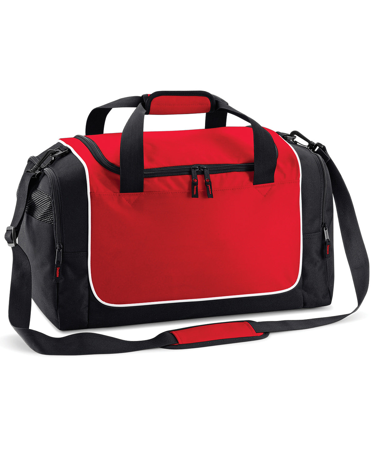 Teamwear Locker Bag - QS77 - Classic Red Black White O S - Customisable Bags