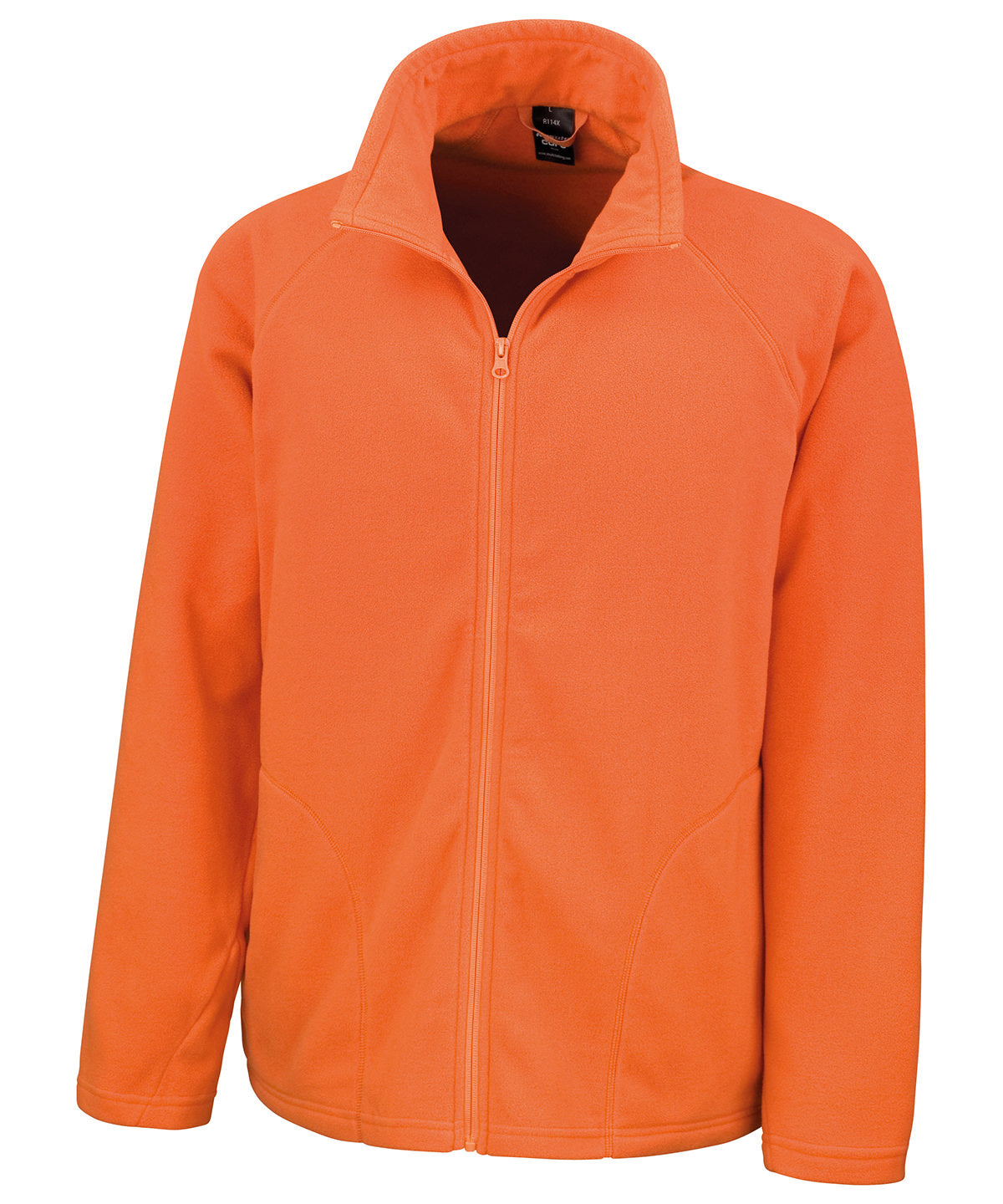 Mens Microfleece Jacket - R114X - Orange - Customisable Jacket