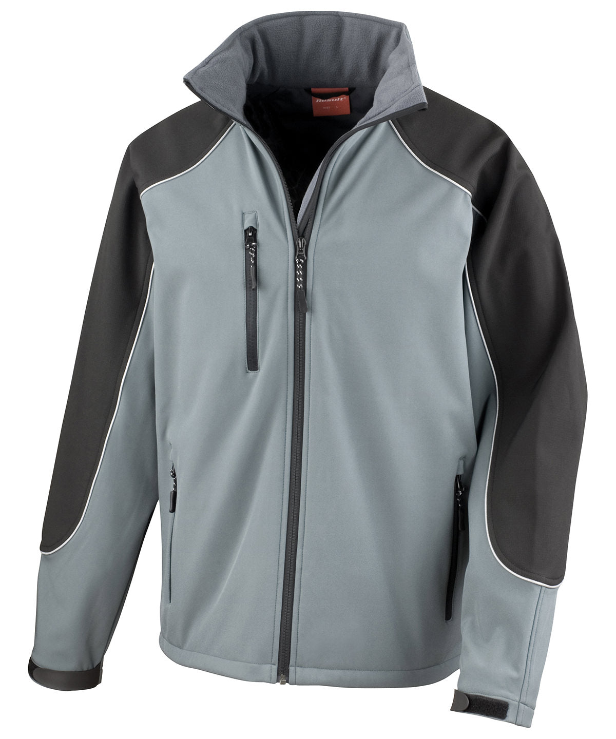 Hooded Softshell Jacket - R118A - R118X - Grey Black - Customisable Softshell Jacket