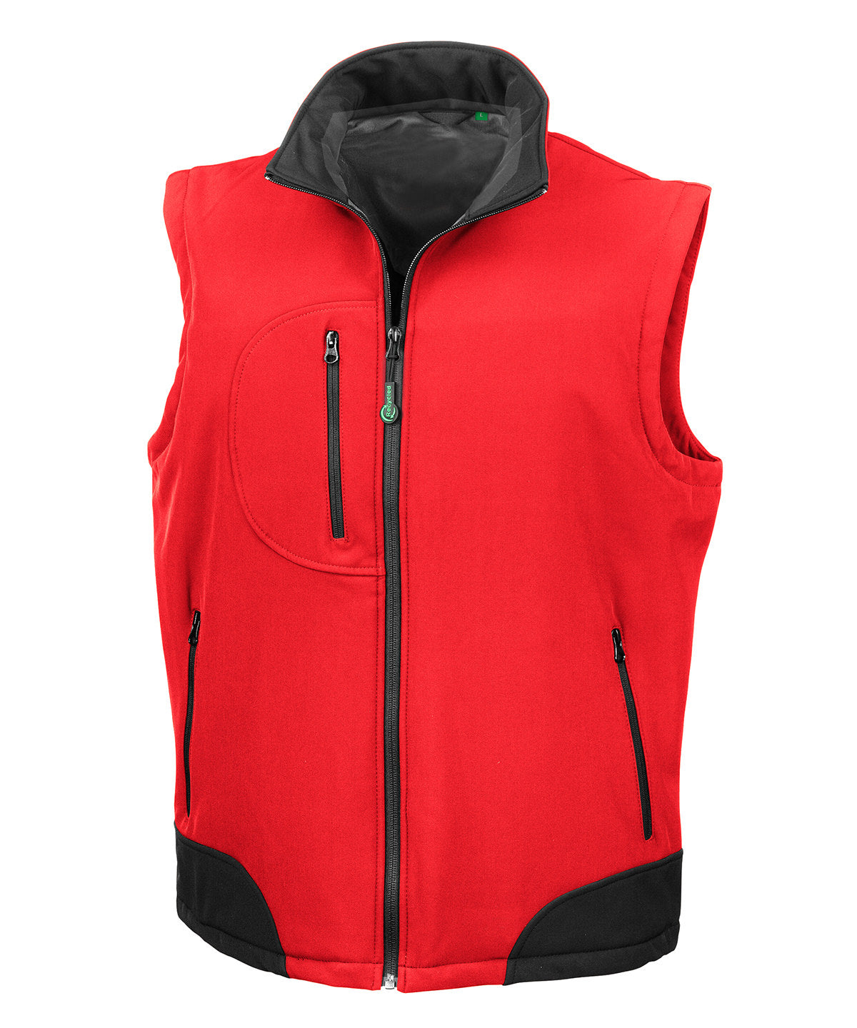 Softshell Bodywarmer - R123X - Red Black - Customisable Bodywarmers