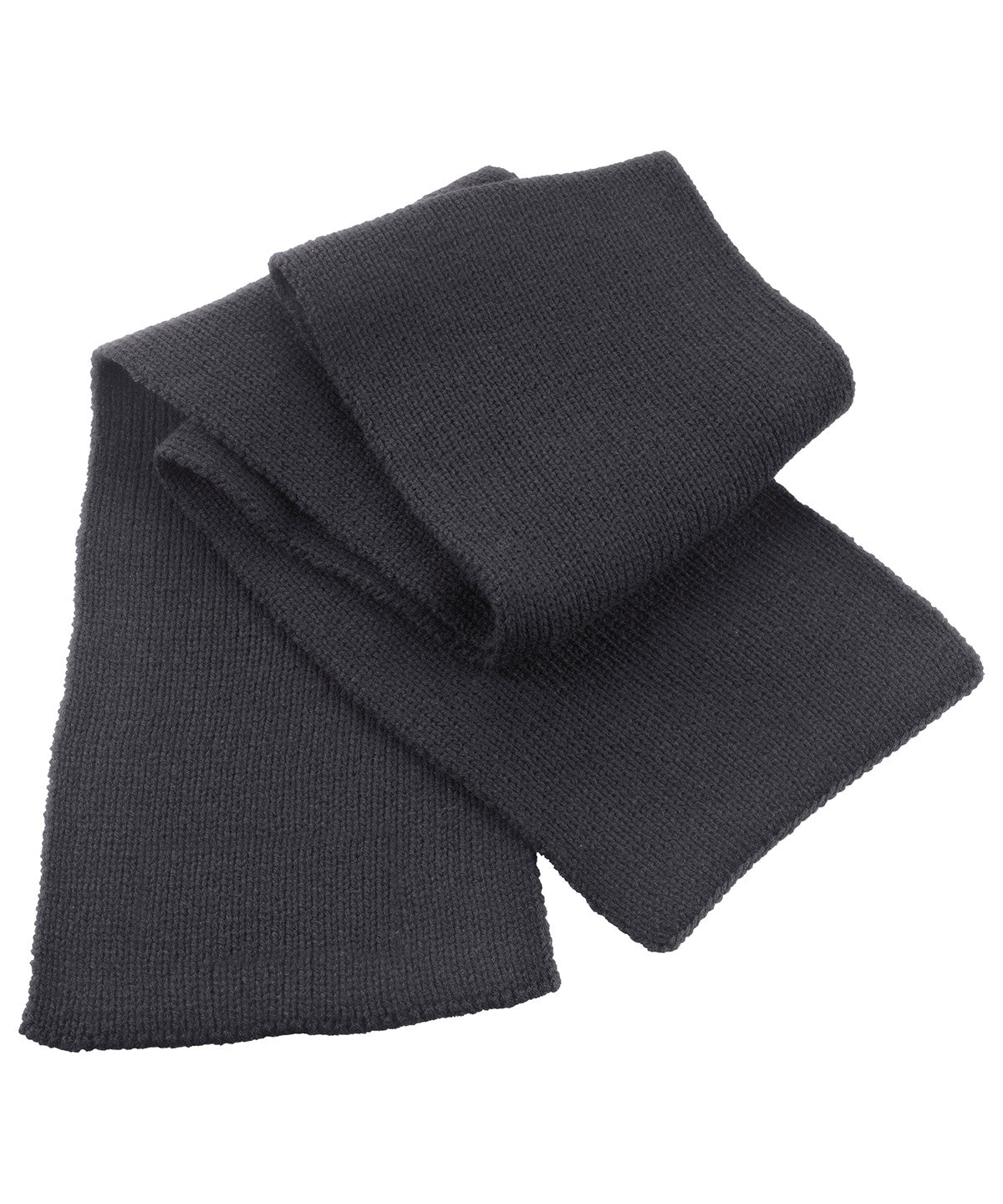 Result Winter Classic Heavy Knit Scarf - R145X - Charcoal O S - Customisable Scarfs