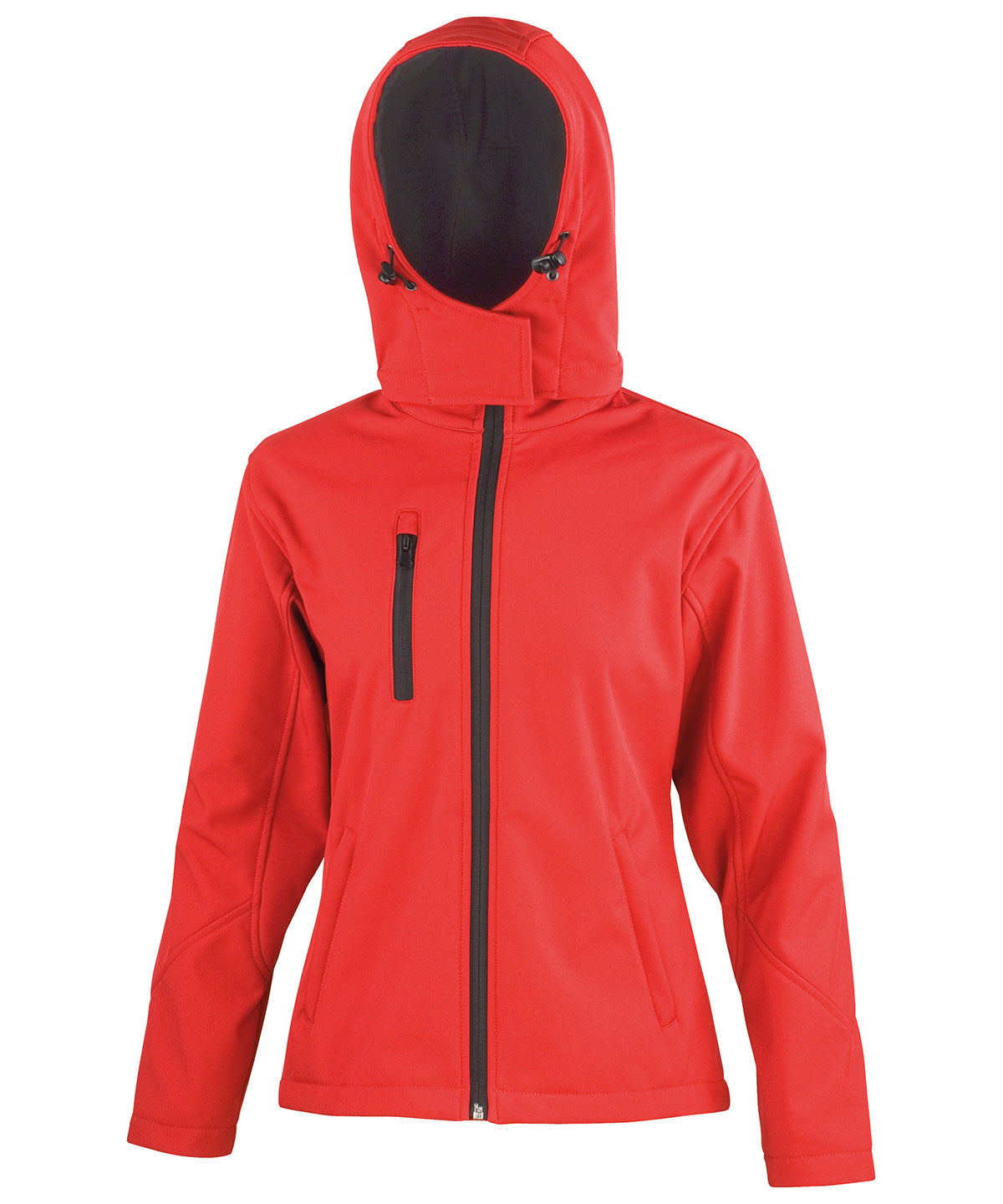 Women Peformance Hood SShell - R230F - Red Black - Customisable Jacket