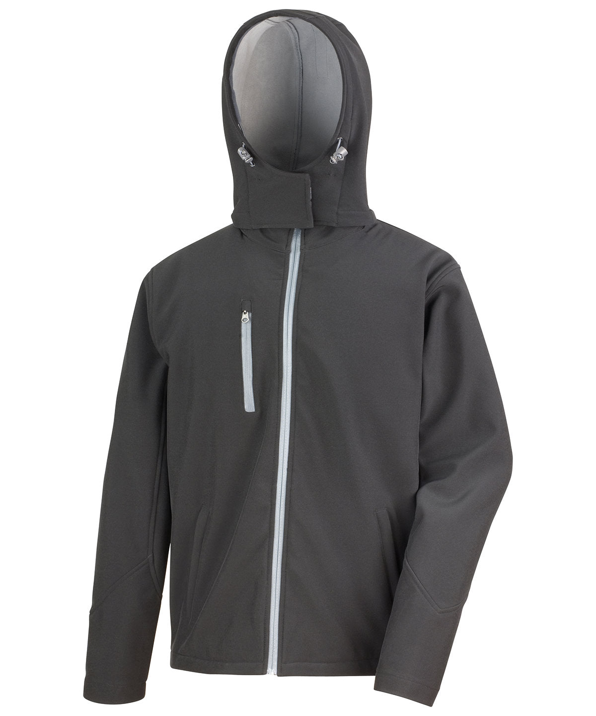 Mens Performance Hood SShell - R230M - Black Grey - Customisable Jacket