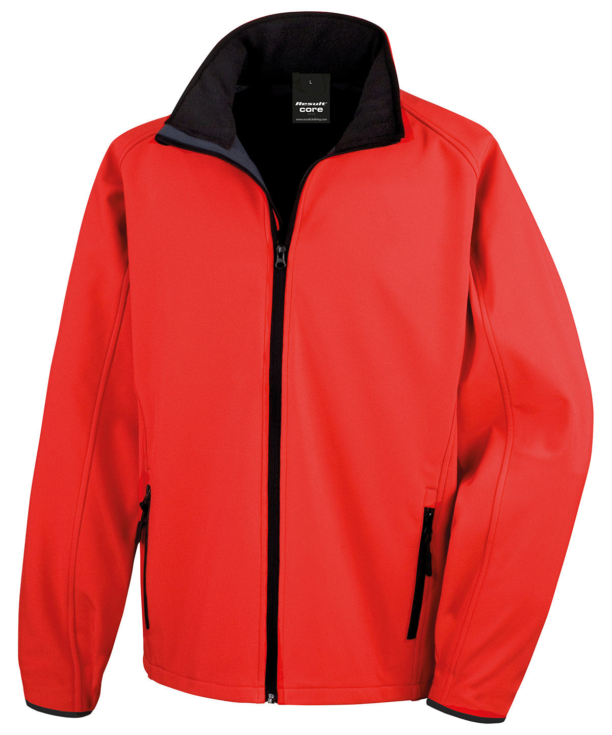 Core Mens Printable Softshell - R231M - Red Black - Customisable Outerwear