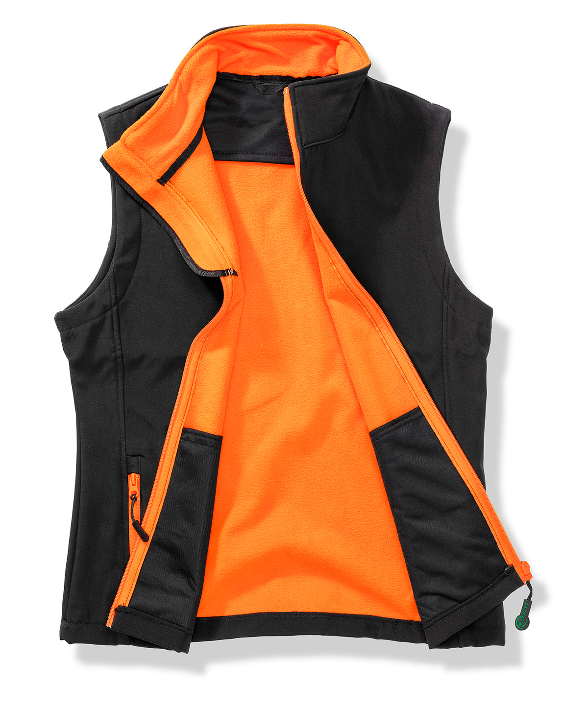 Lady Printable Sshell BWarm - R232F - Black Orange - Customisable Jacket