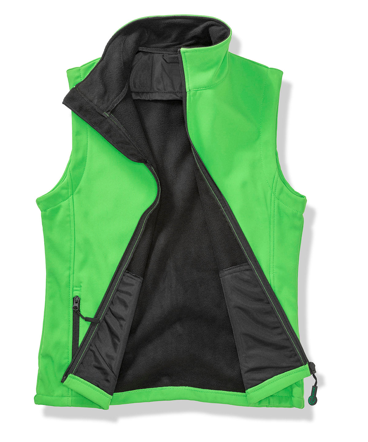 Lady Printable Sshell BWarm - R232F - Vivid Green Black - Customisable Jacket