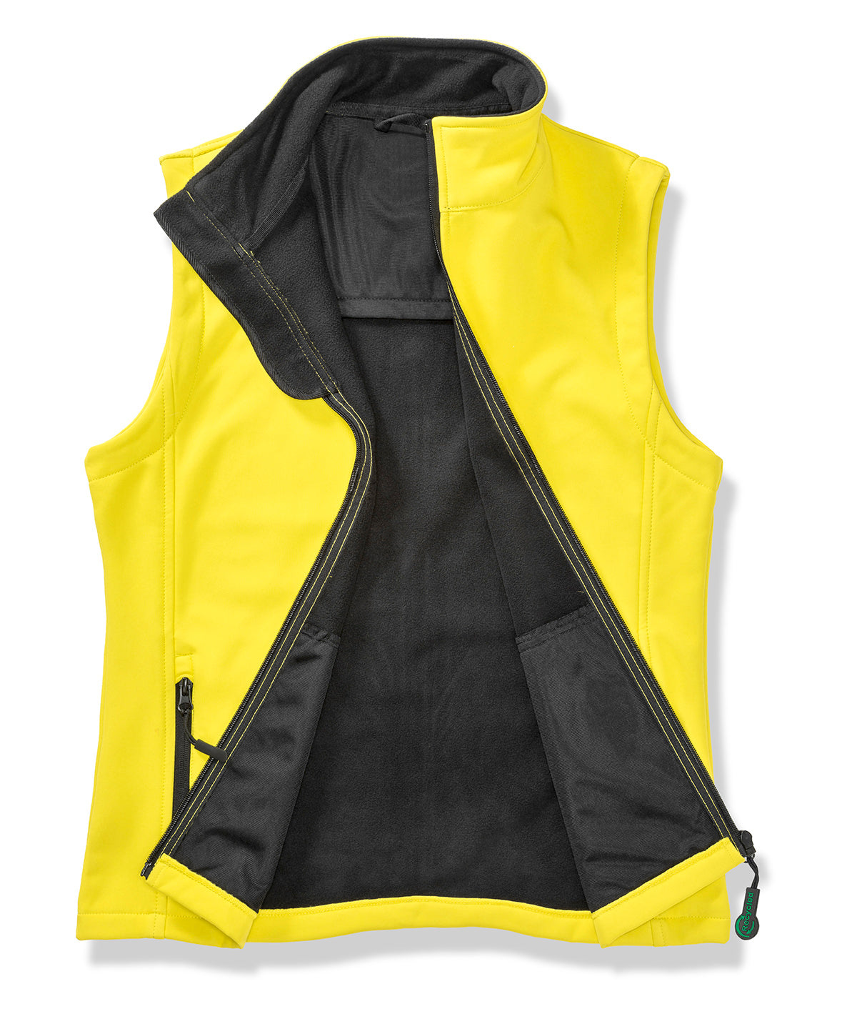 Lady Printable Sshell BWarm - R232F - Yellow Black - Customisable Jacket