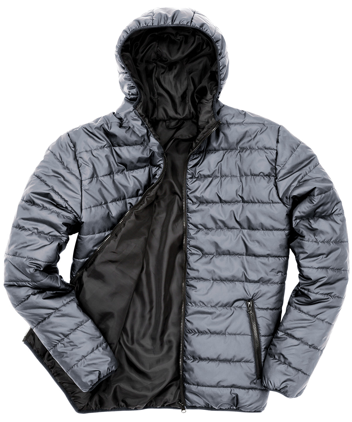 Mens Soft Padded Jacket - R233M - Frost Grey Black - Customisable Jacket