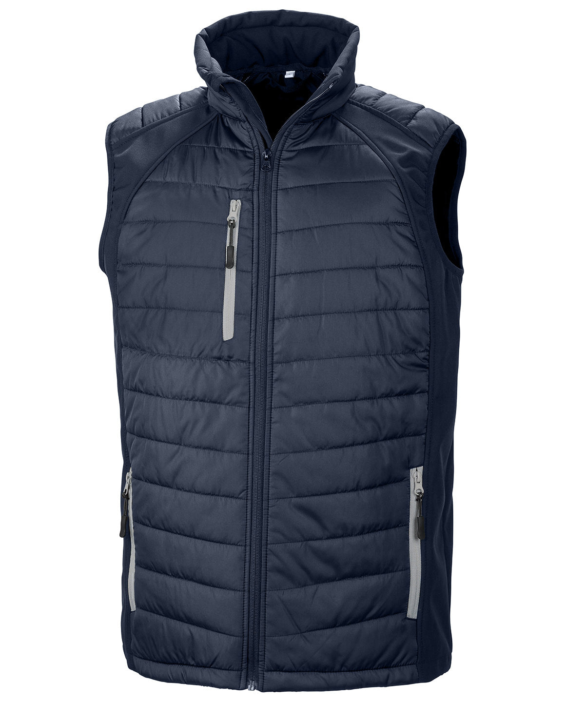 Result Black Compass Softshell Gilet - R238X - Navy Grey - Customisable Bodywarmers