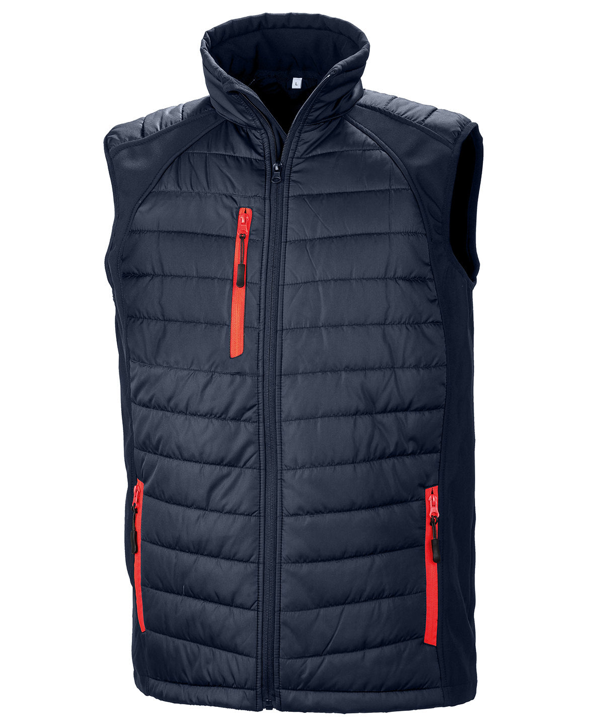Result Black Compass Softshell Gilet - R238X - Navy Red - Customisable Bodywarmers