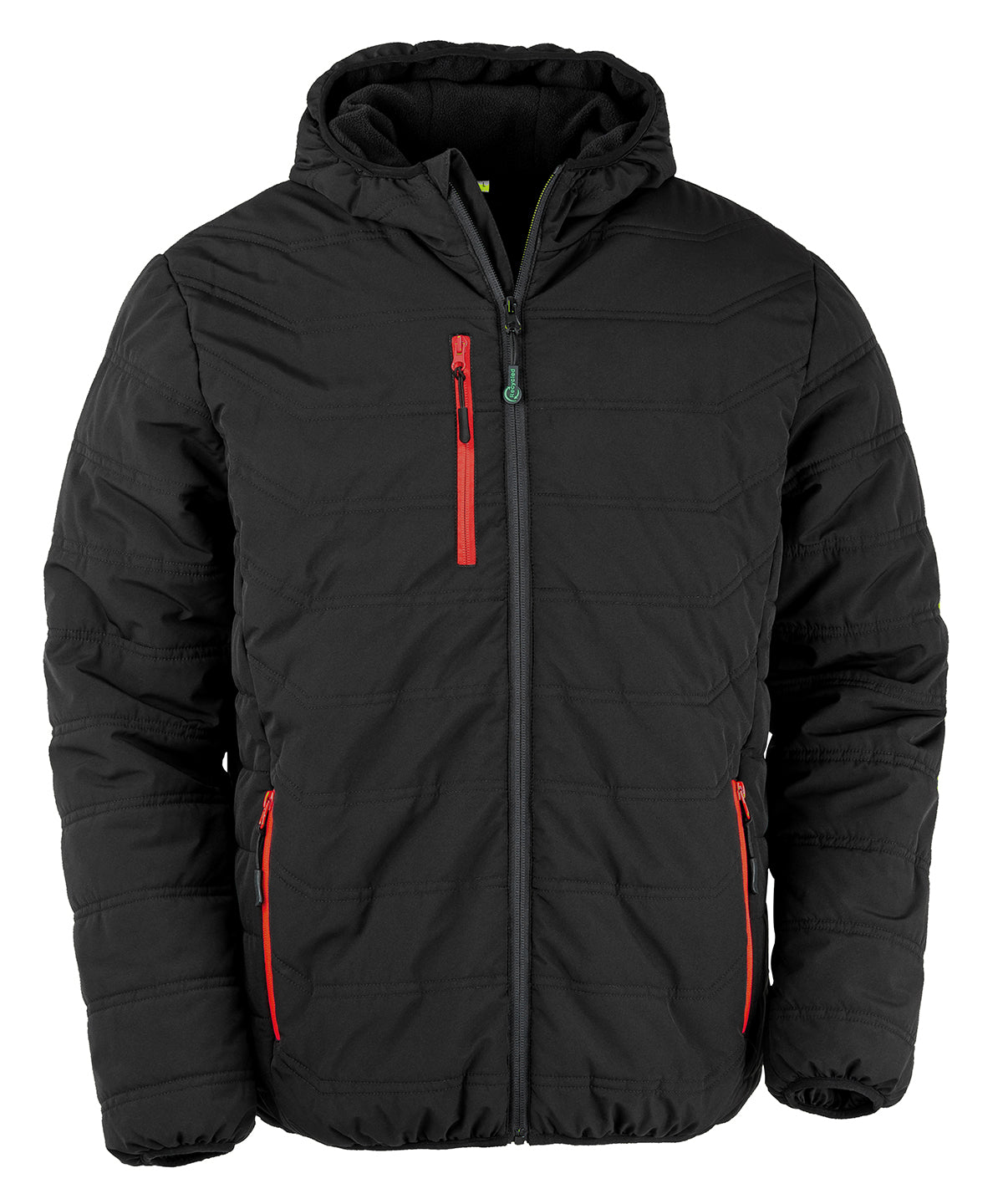 Result Black Compass Padded Winter Jacket - R240X - Black Red - Customisable Jacket