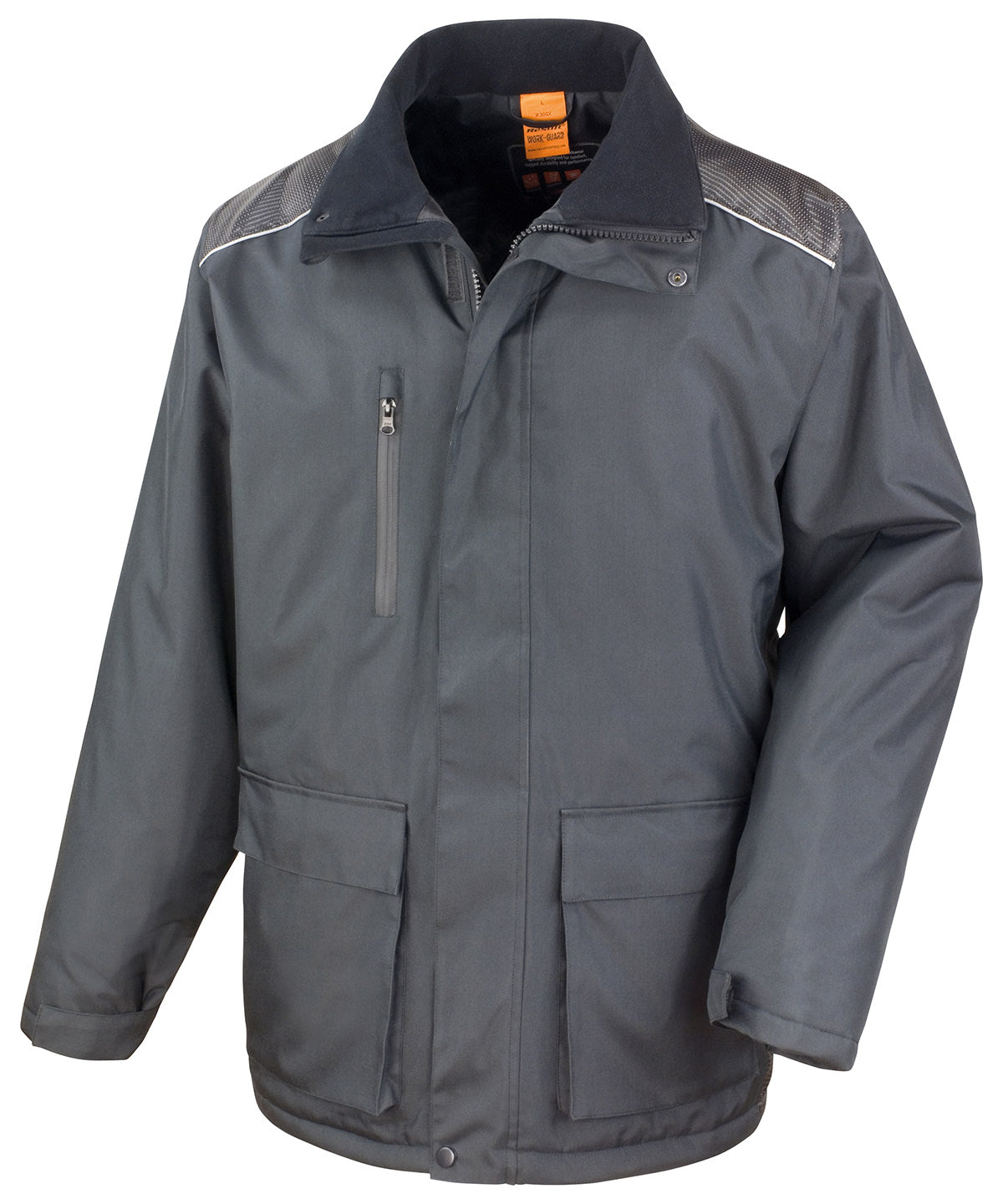 Result Workguard Vostex Long Coat - R305X - Black - Customisable Jacket