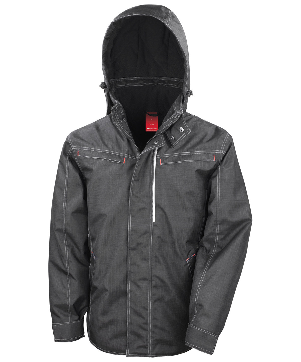 Result Workguard Denim Texture Jacket - R326X - Black - Customisable Jacket