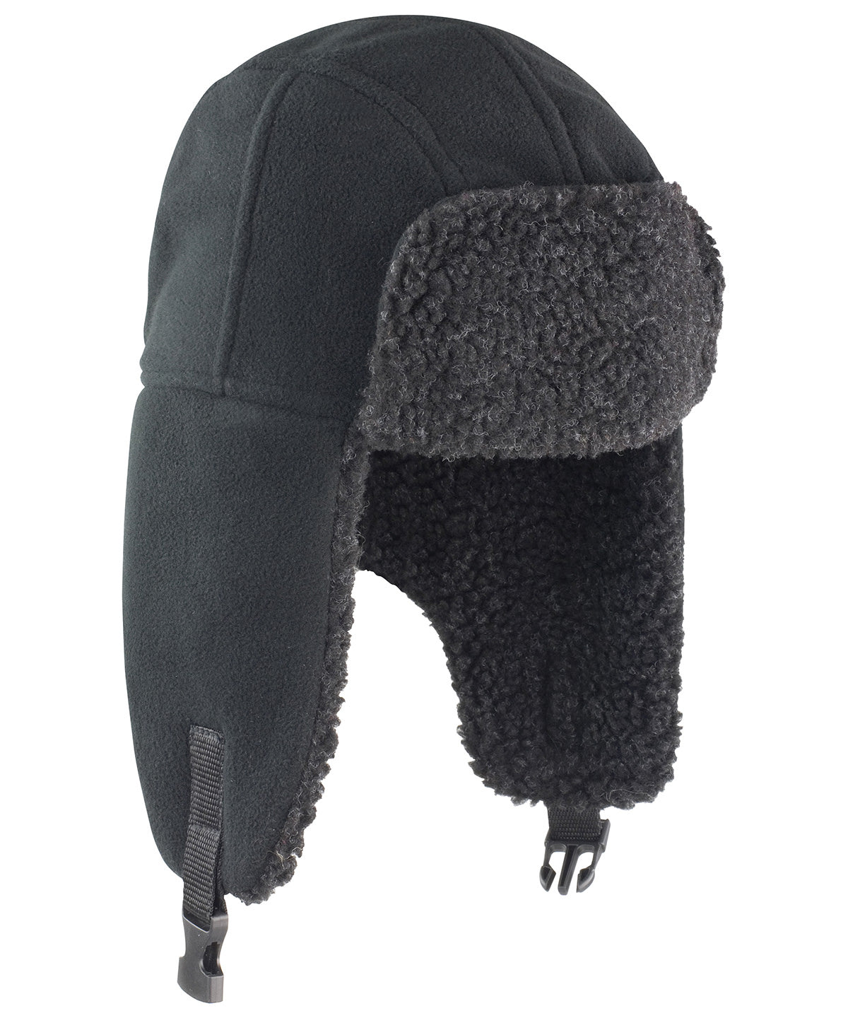 Result Winter Thinsulate Sherpa Hat - R358X - Black - Customisable Hats
