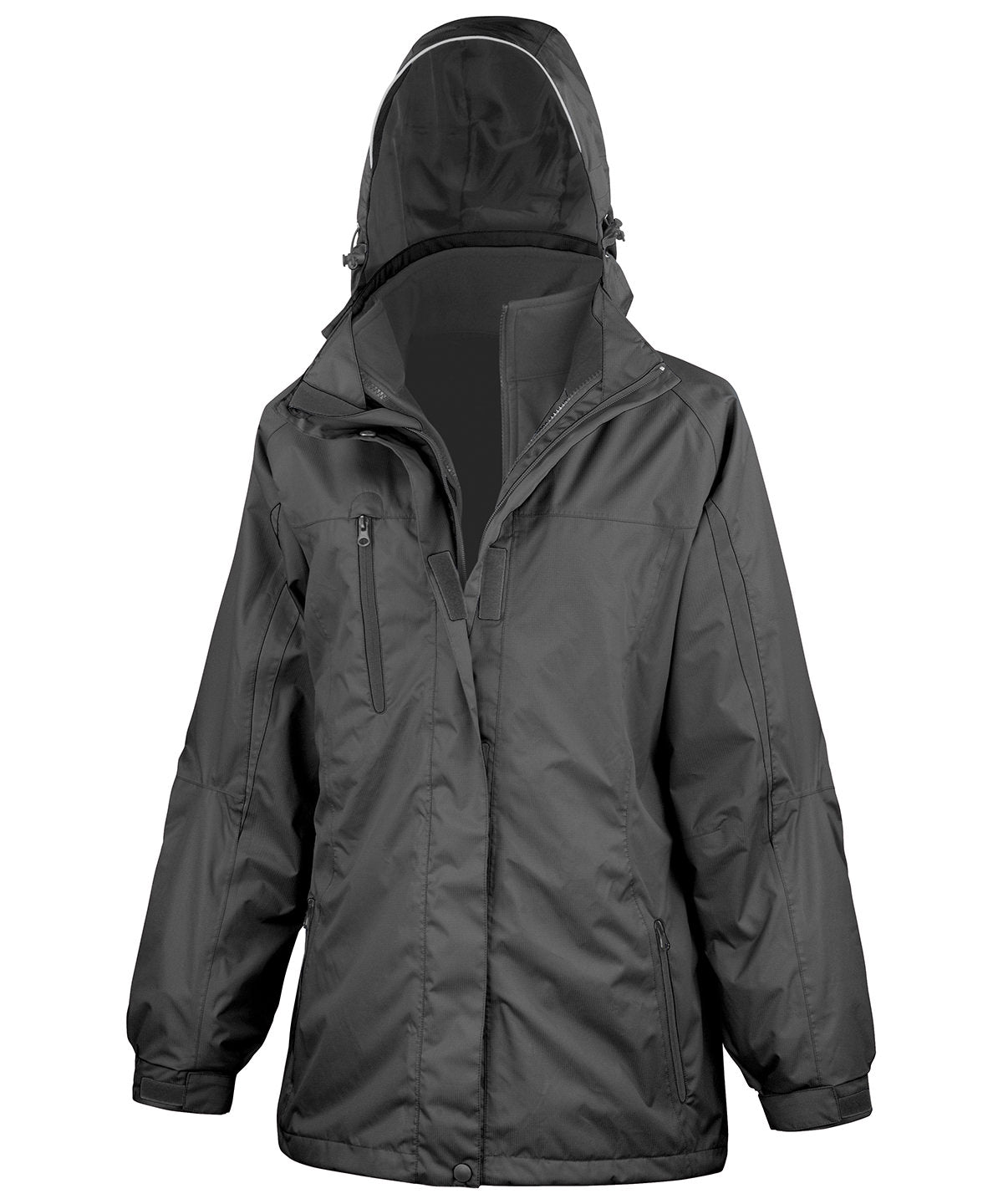 Women’s 3in1 Journey Jacket - R400F - Black Black - Customisable Jacket