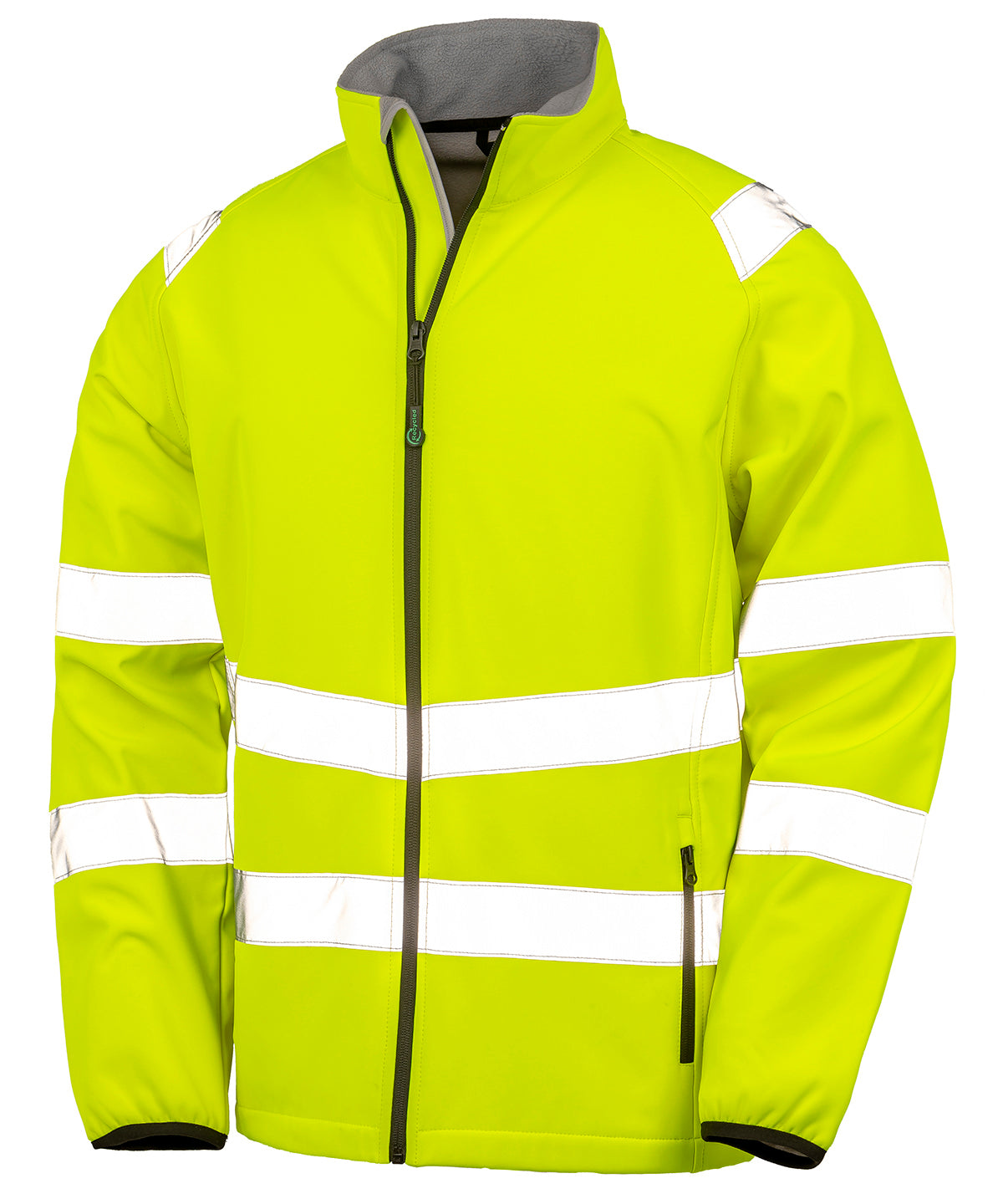 Result Recycled Printable Safety Sshell - R505X - Fluoresent Yellow - Customisable Jacket