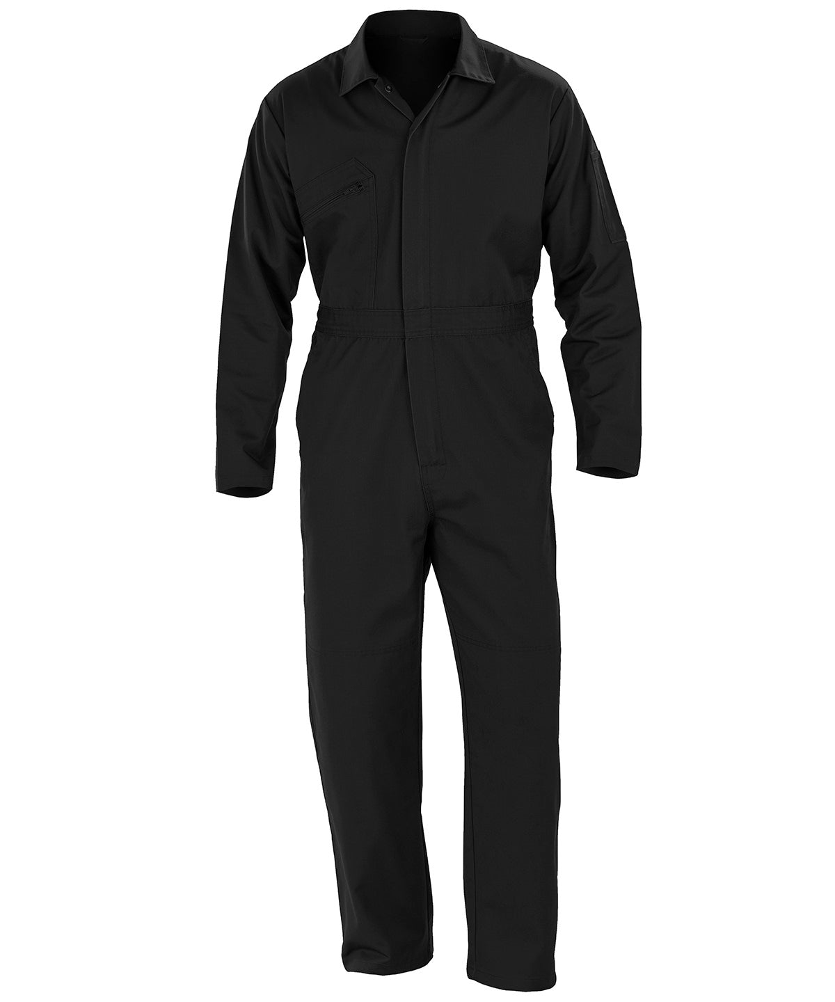 Result Recycled Action Zip Front Overall - R510X - Black - Customisable Coveralls