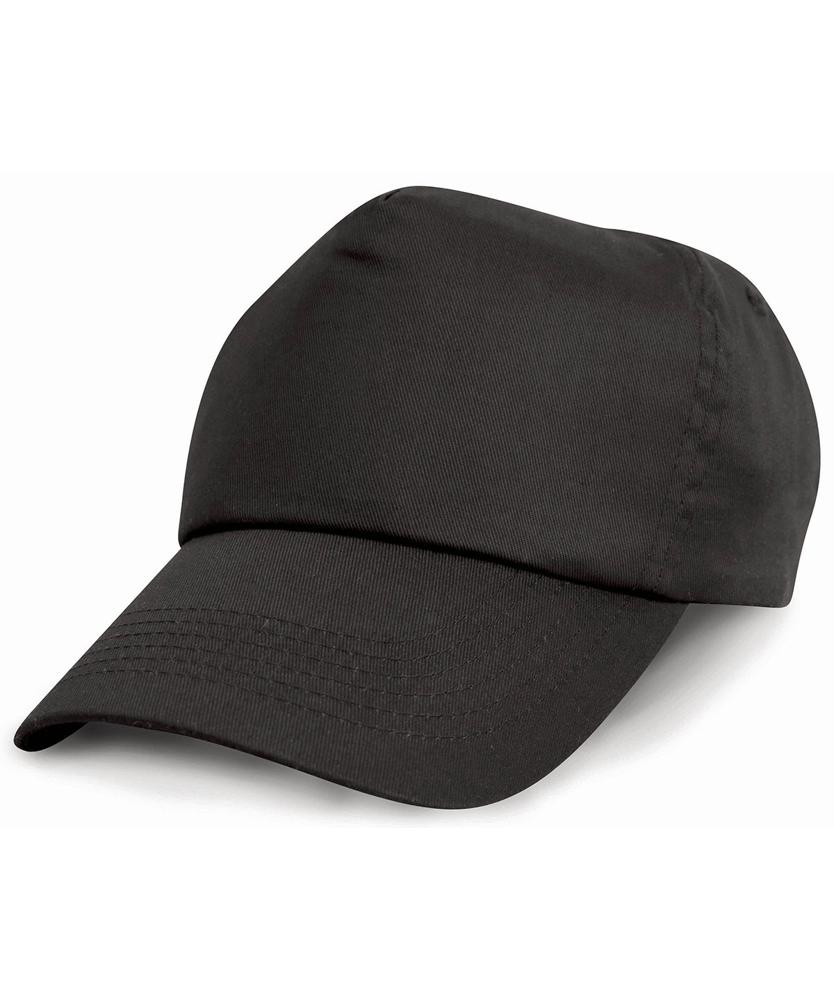 Result Junior Cotton Cap - RC05J - Black O S - Customisable Caps