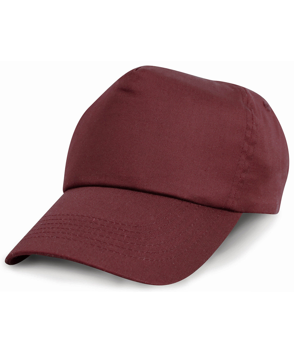 Result Junior Cotton Cap - RC05J - Burgundy O S - Customisable Caps
