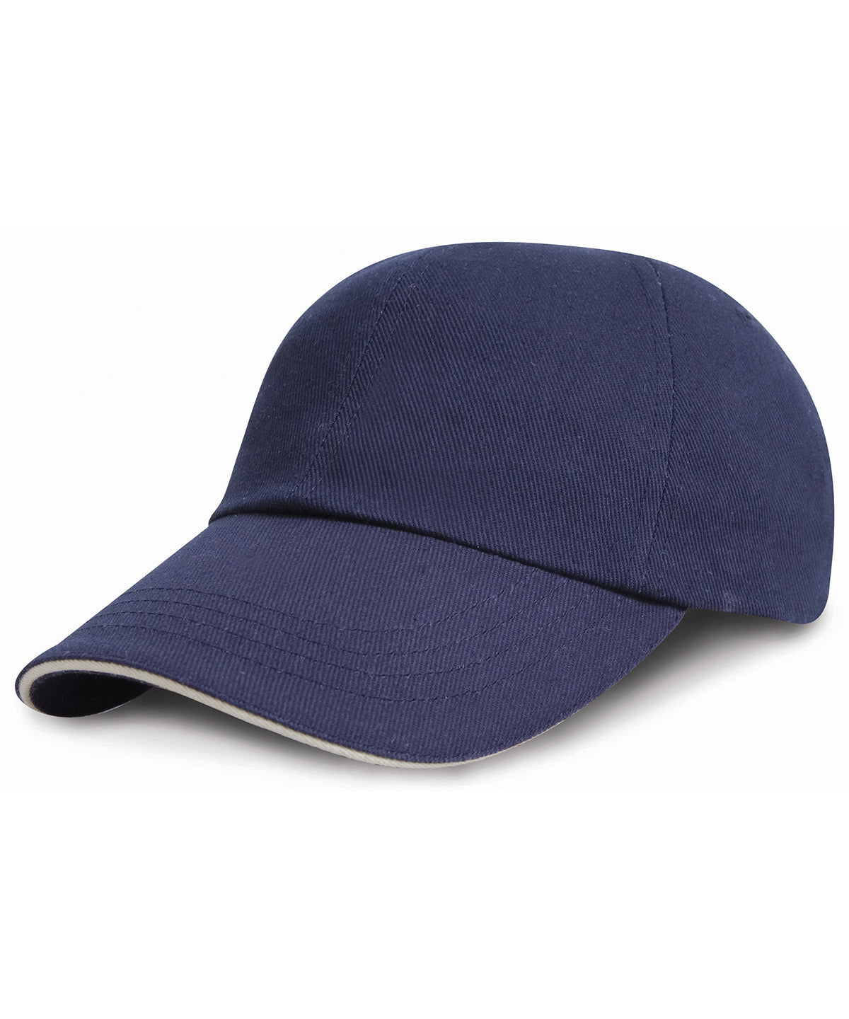 Result LowProfile SandwichPeak Brush Cap - RC24P - Navy White O S - Customisable Caps