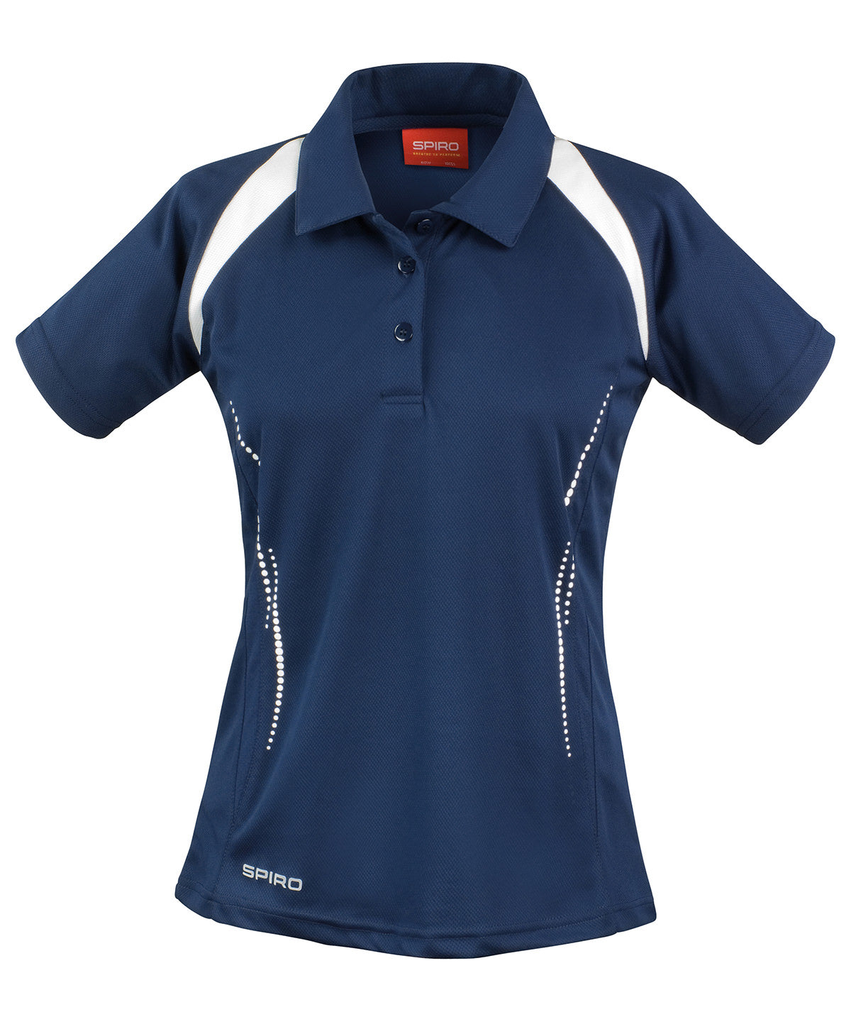 Ladies Team Spirit Polo Shirt - S177F - Navy White - Customisable Polo Shirts