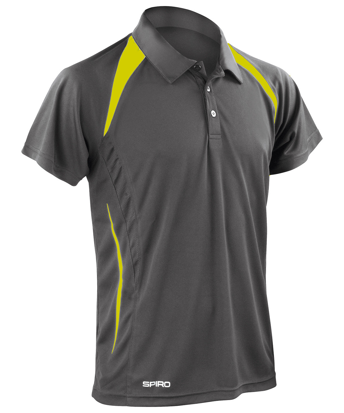 Mens Team Spirit Polo Shirt - S177M - Grey Lime - Customisable Polo Shirts