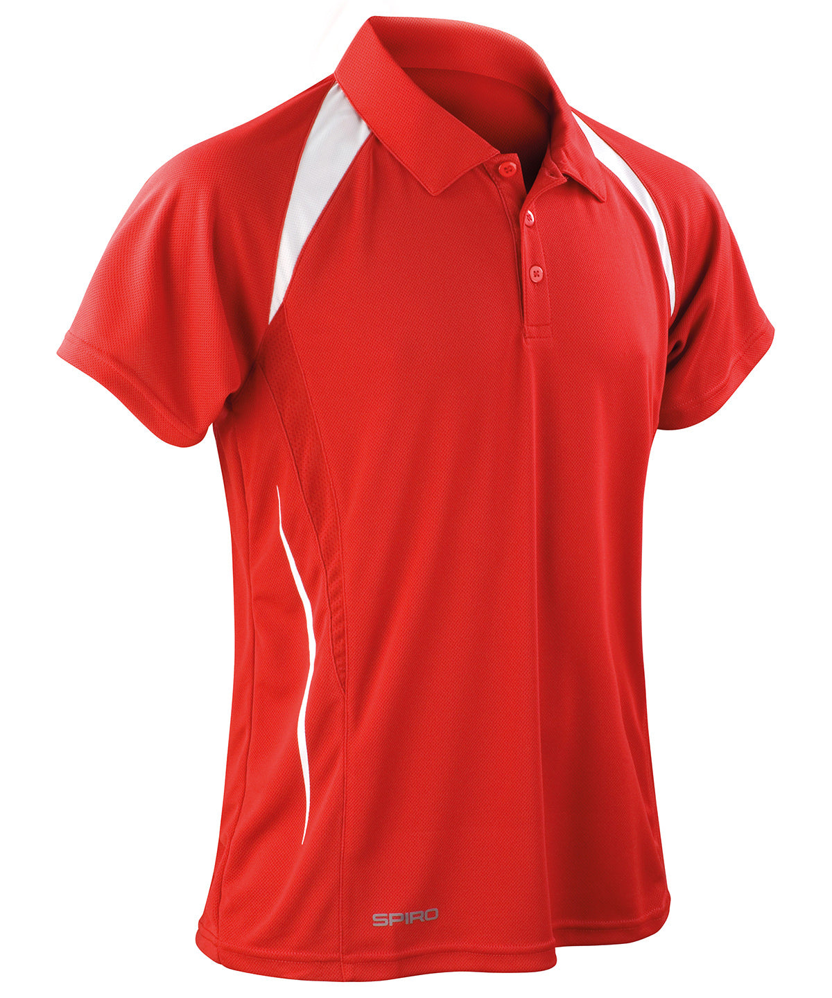 Mens Team Spirit Polo Shirt - S177M - Red White - Customisable Polo Shirts