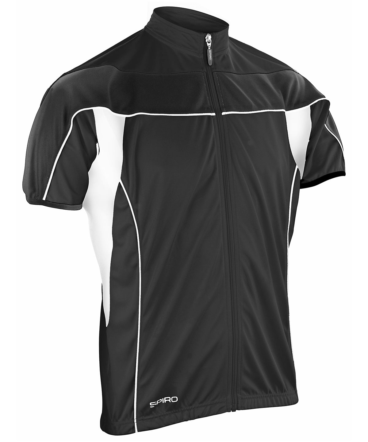 Mens Bikewear Full Performance Top - S188M - Black White - Customisable Sportswear