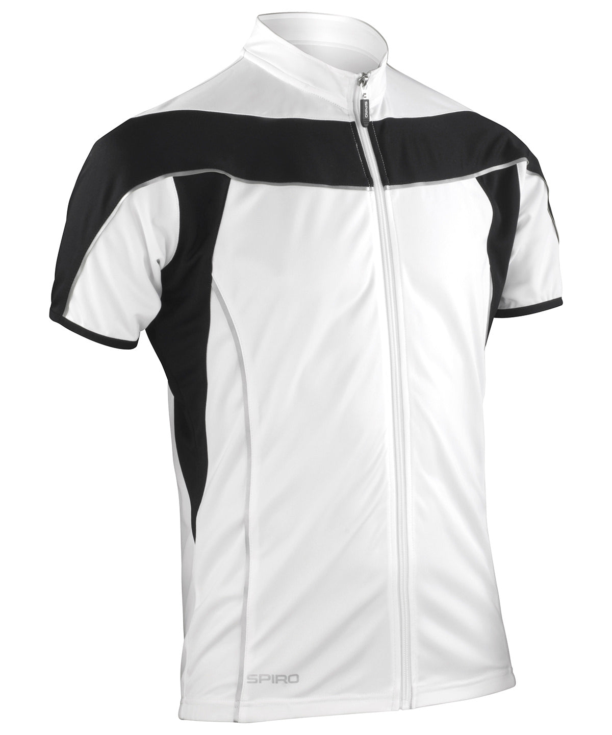 Mens Bikewear Full Performance Top - S188M - White Black - Customisable Sportswear